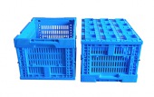 折疊4324藍色封底塑料周轉筐