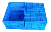 折疊4825藍色塑料周轉筐